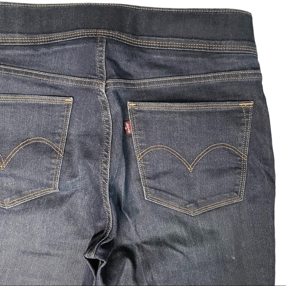 Levi's Women's Wide Waistband Stretch Denim Skinny Dark Wash Jeans 1306 - Picture 7 of 10